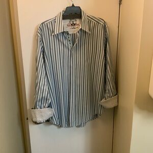 Robert Graham Blue Striped Men's Shirt